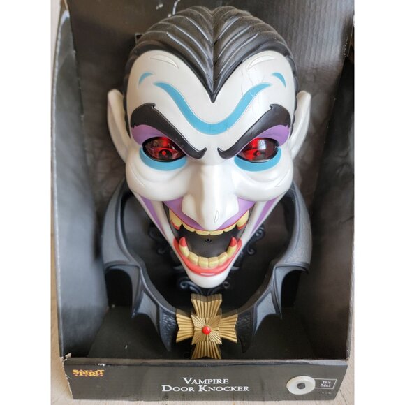 Spirit Halloween NEW vampire‎ door knocker animated scary...